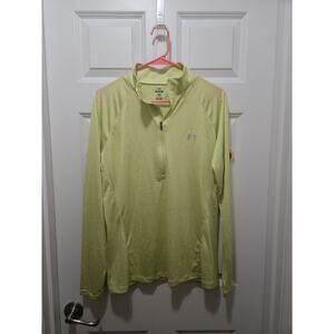 Under Armour Women's Tech Twist ½ Zip Long-Sleeve Pullover XL Lime Yellow